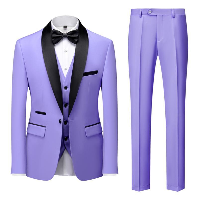 Stage Suit Host Performance Bridegroom Men three-piece Suit