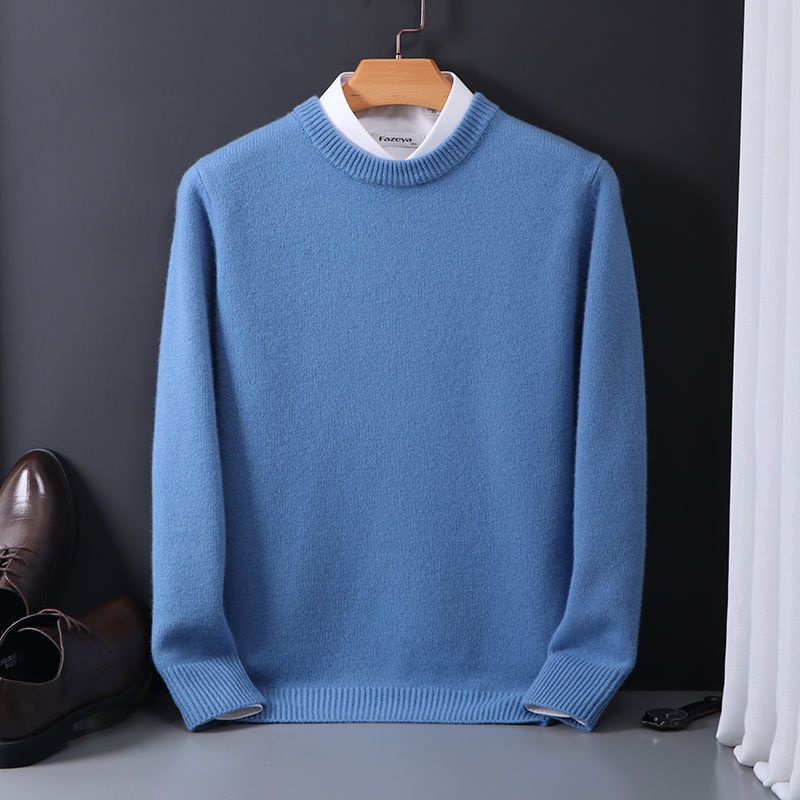 Loose Oversized Knit Bottoming Round Neck Sweater Men