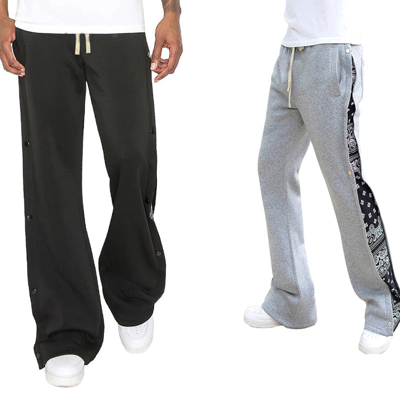 High Street Multi-line Hip Hop Breasted Sports Casual Pants Men's