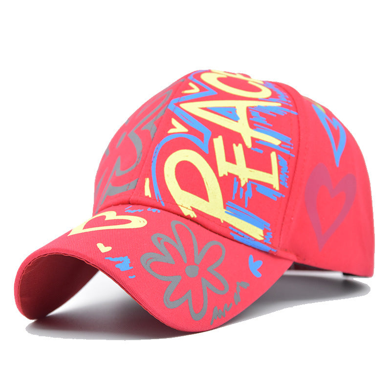 Popular Printed Men's And Women's Alphabet Baseball Caps