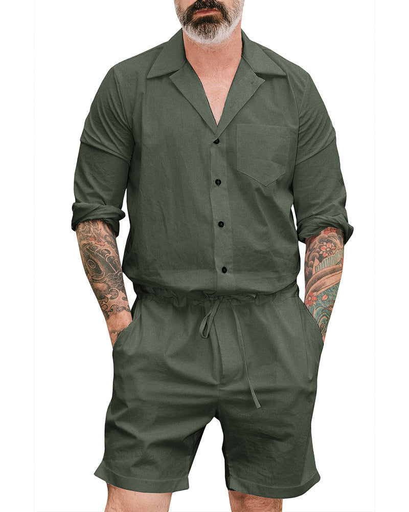 Men's Casual Suit Jumpsuit