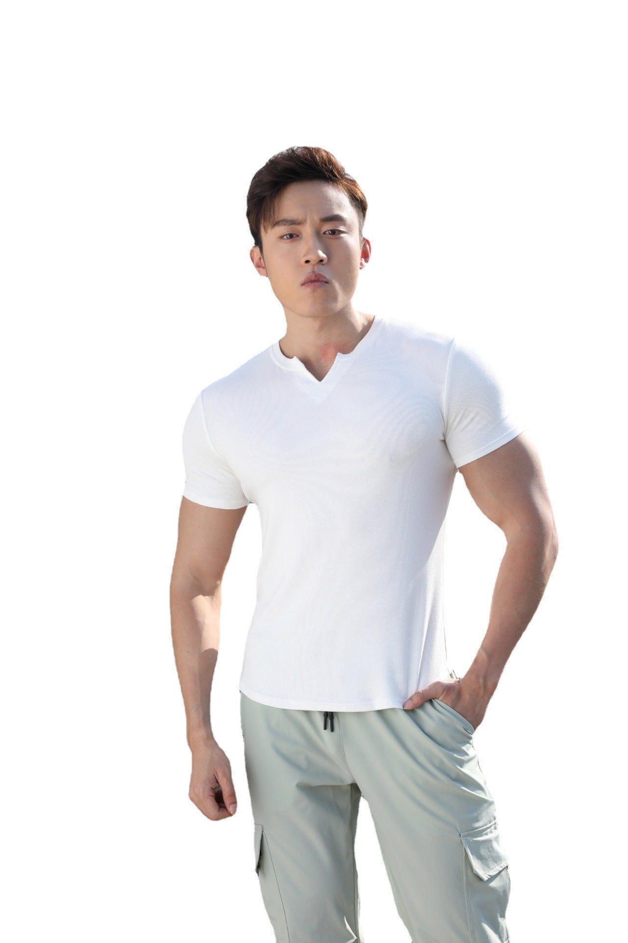 Men's sports Quick-drying Running Slim t-shirt