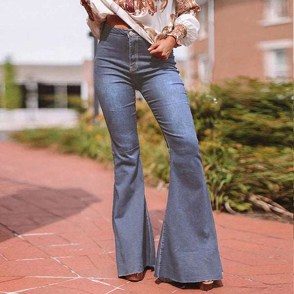 High-Waist Stretch Slim And Loose Flared Pant