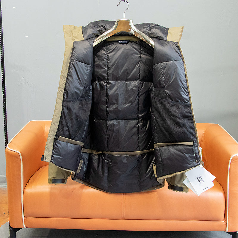 Chaqueta de plumón impermeable térmica para acampar y montañismo al aire libre para hombre