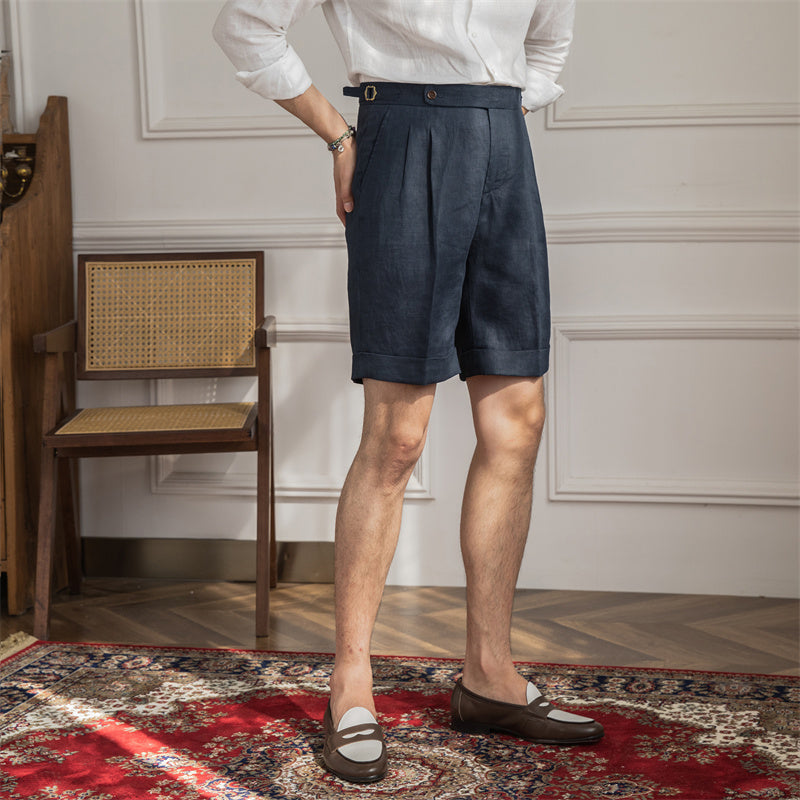 Linen Gentry Breathable Shorts Slim Slim All-in-one Man