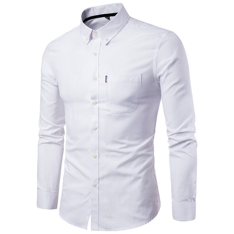 Men Slim Long Sleeve Dress Shirt