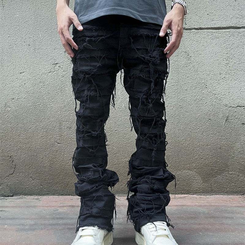 Hip Hop High Street Wrecking Micro-ripped Jeans