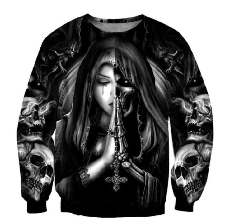 Skull Anime 3D Sweatshirt