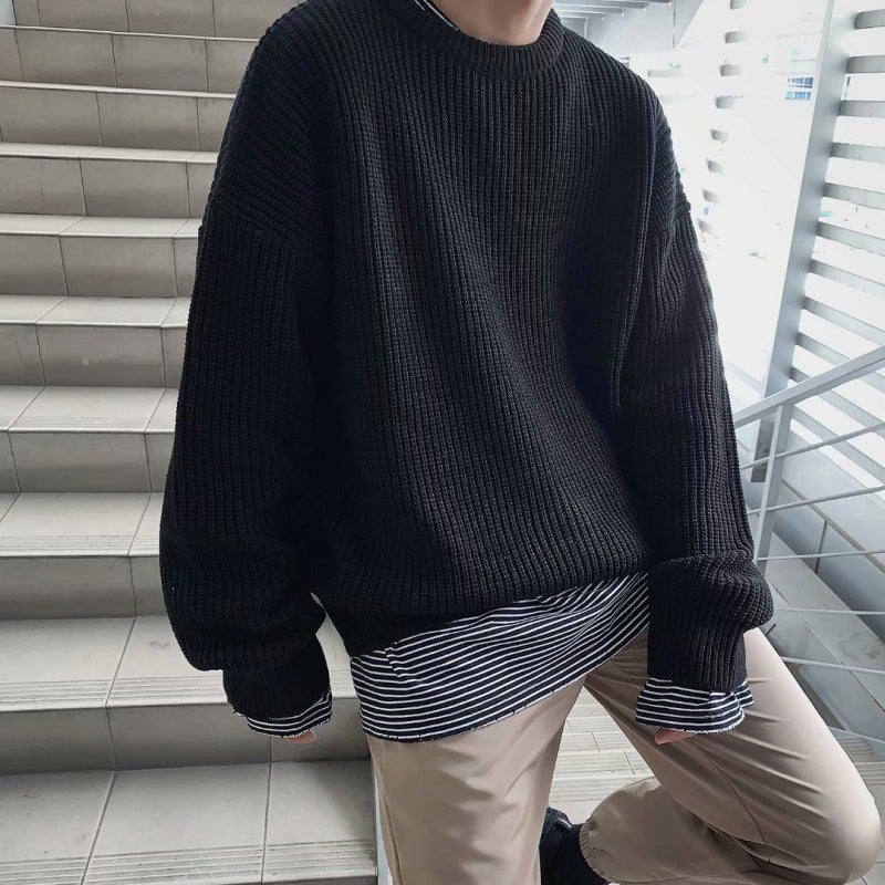 Men's And Women's Loose Couple's Knitted Sweater