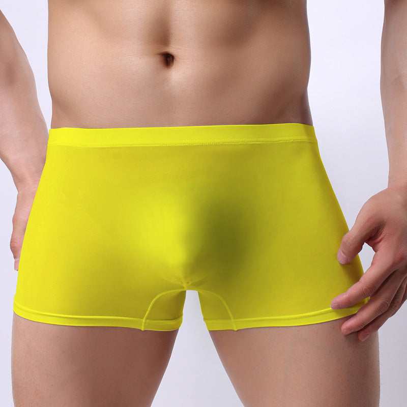 Solid Color Boxers With Three-dimensional Convex Design