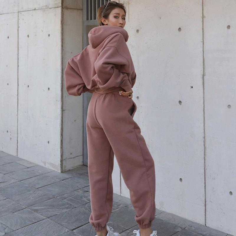 Autumn And Winter Women's Casual Hoodie Sports trackSuit