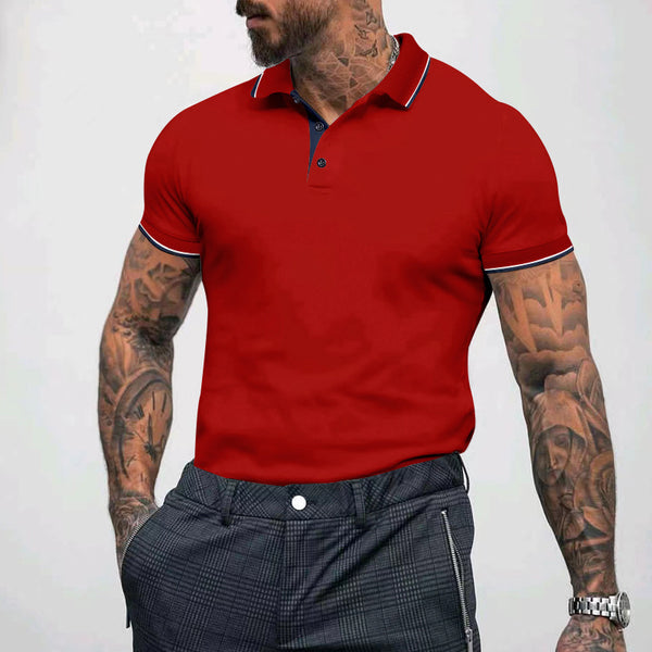 Polo Collar Short Sleeved Polo T-shirt