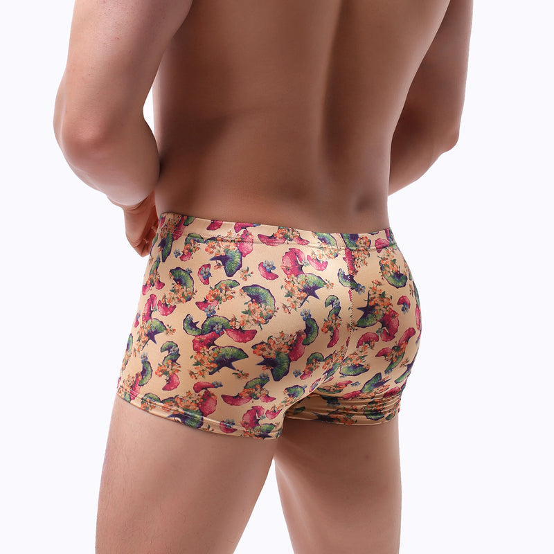 Boxers de hombre de gran tamaño con estampado de hojas de Gingko