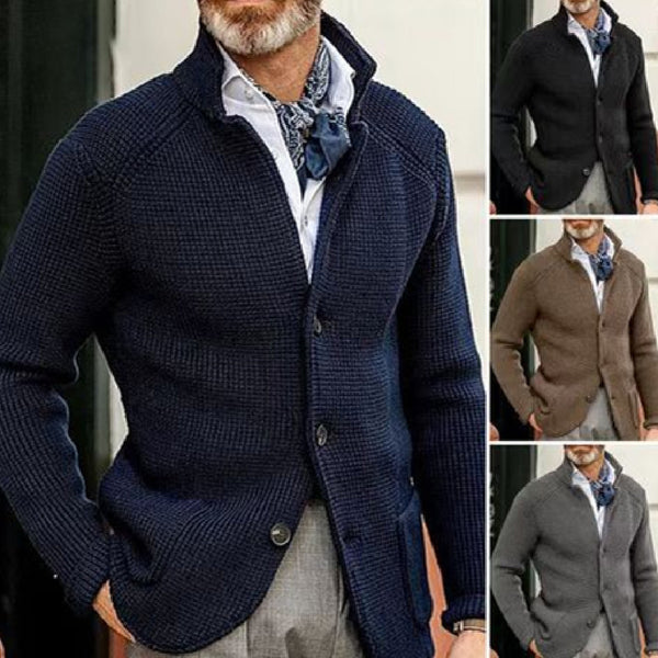 Fashionable Knitted Sweater Men's Coat