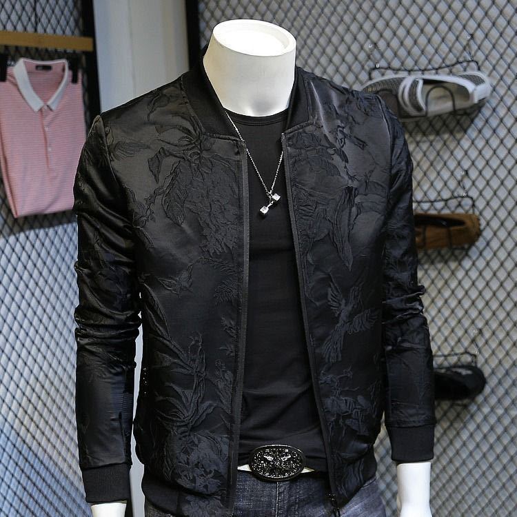 Slim Fit Baseball Collar Jacket