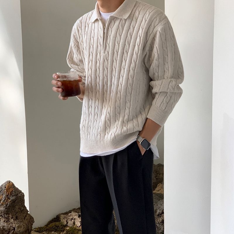 Lapel Pullover Men's sweater