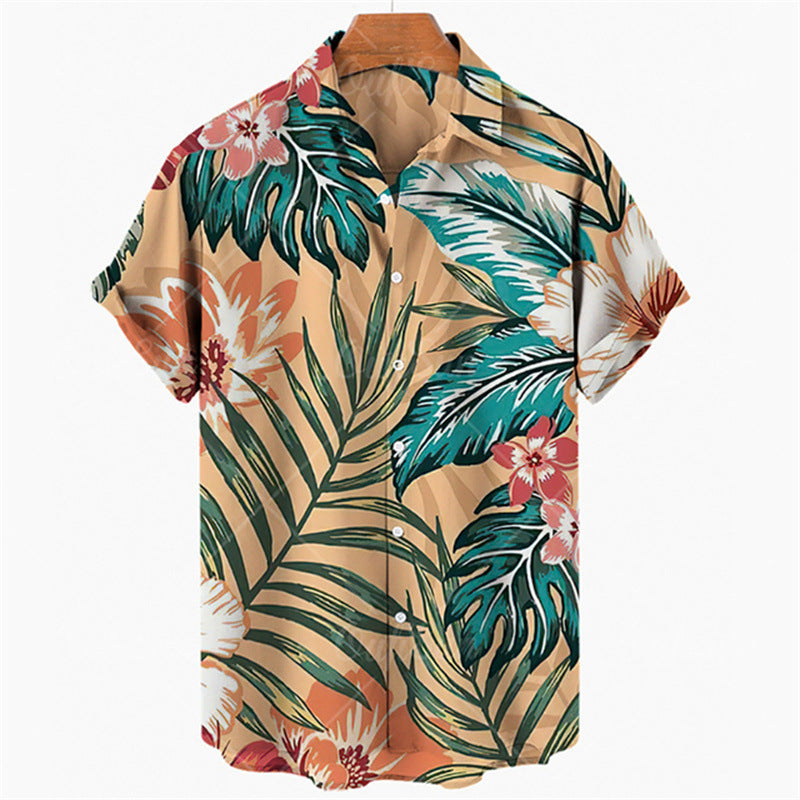 Men's Short-sleeved Summer Seaside Vacation shirt