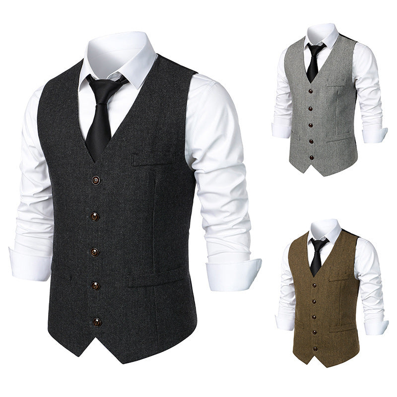 Men's British Style Vintage Suit Vest