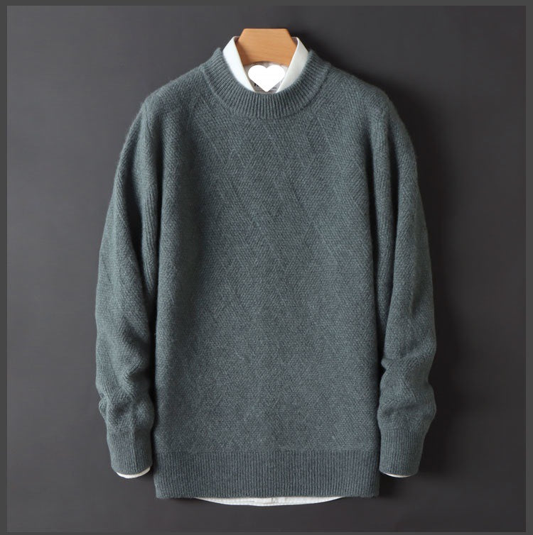 Men's Loose Thick Jacquard Round Neck sweatshirt