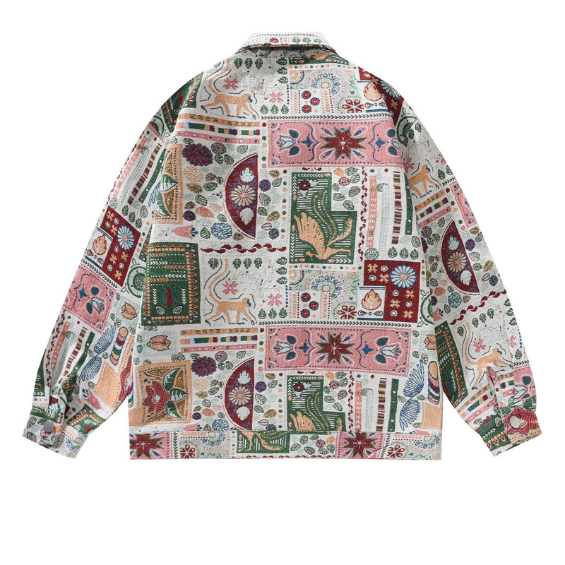 Jacquard Workwear Casual Jacket Coat