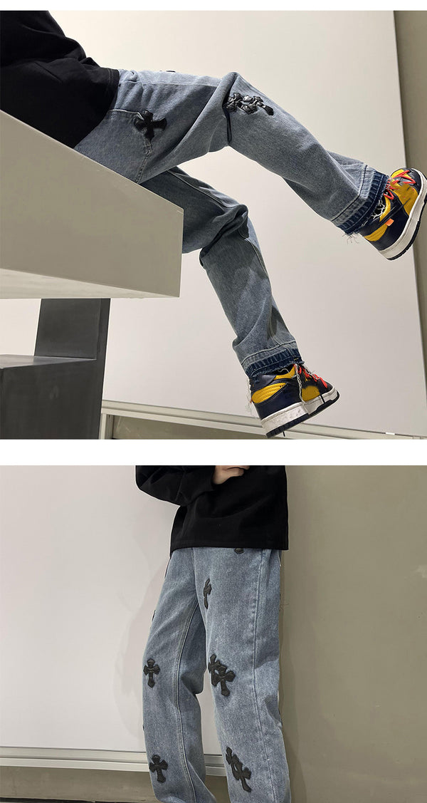 Men's Cross Design Jeans