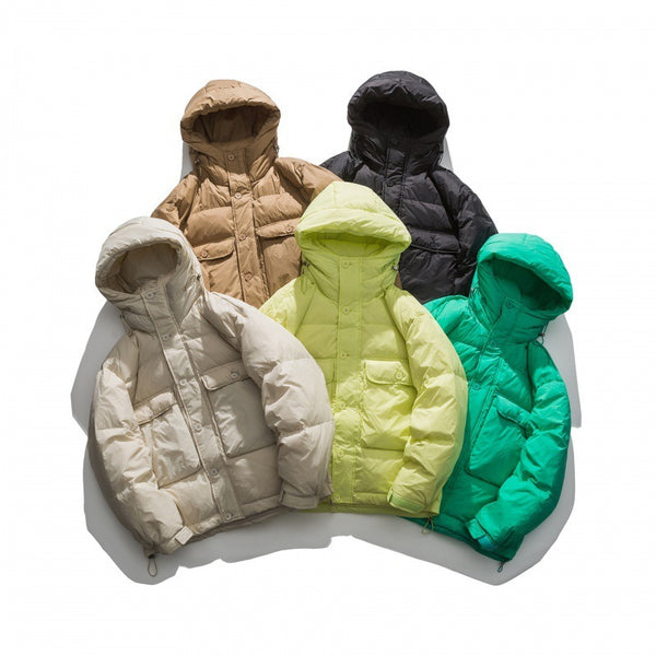 Men's Japanese Loose Casual Hooded Cotton-padded Jacket