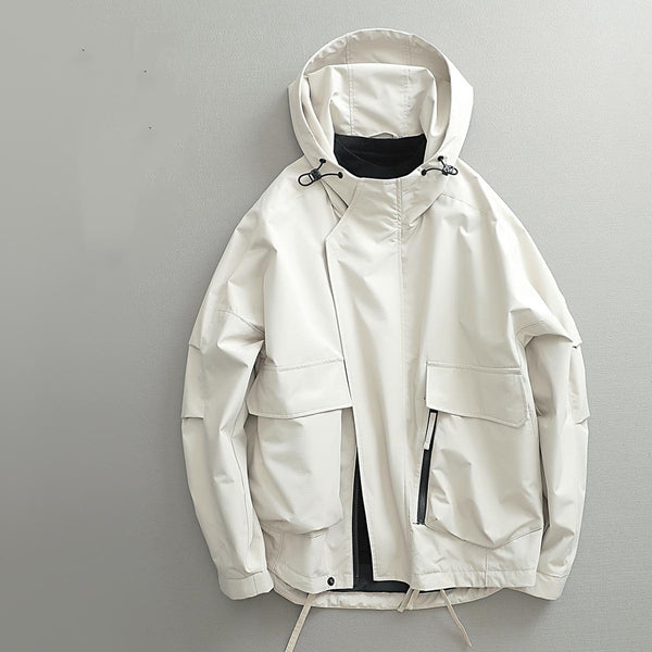 Spring And Autumn Japanese-style Retro Short Windproof Hood Jacket men