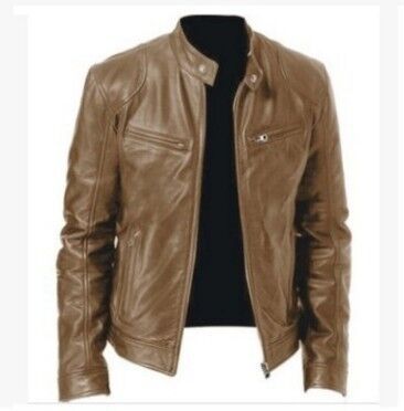 PU Slim Leather Jacket