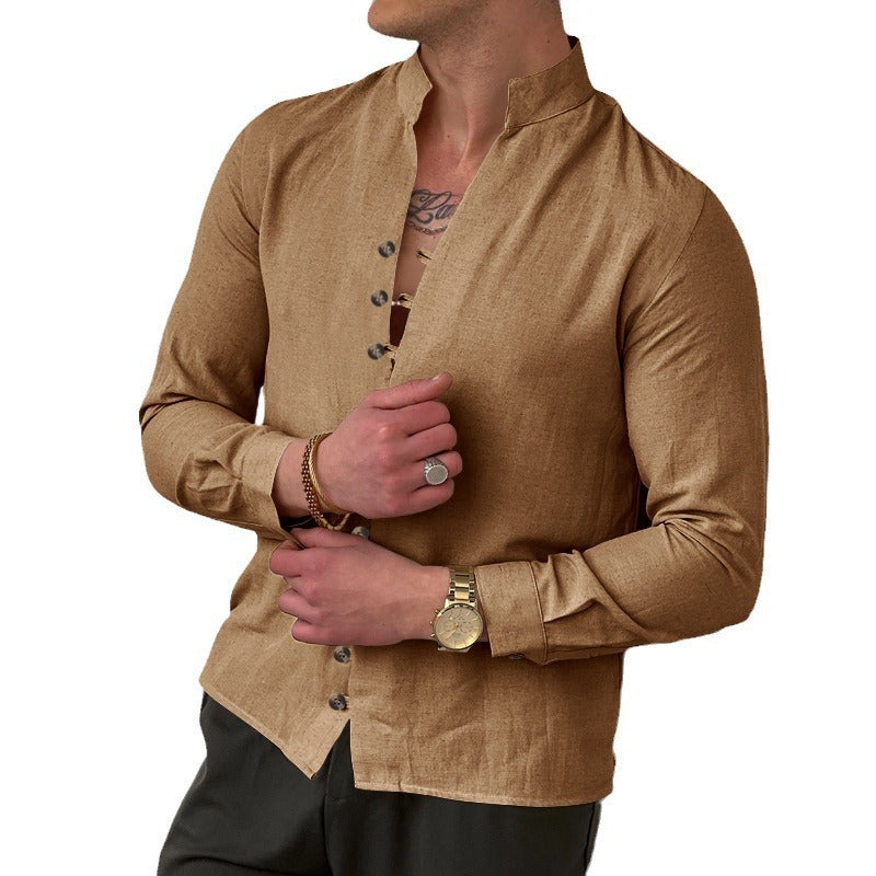 Men's Ethnic Linen Casual Loose Style Shirt