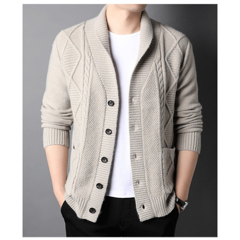 Cardigan Tide Brand Long Sleeved Knitted Jacket Men