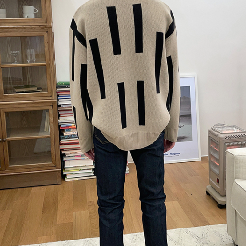 Maglione casual retrò giapponese da uomo pigro