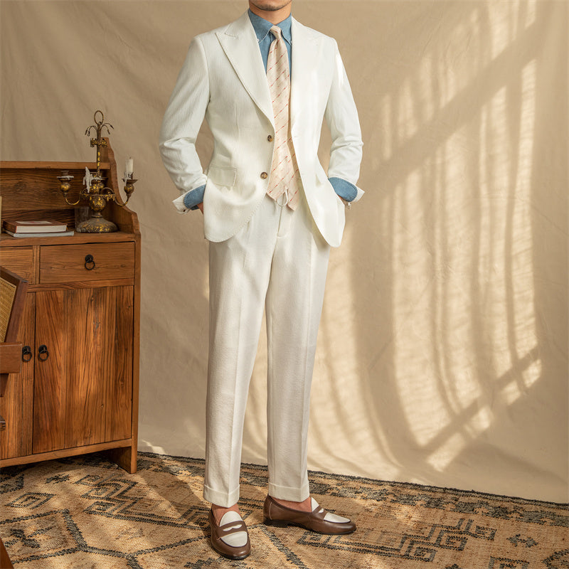 Bubble Yarn Breathable Half Lining Suit
