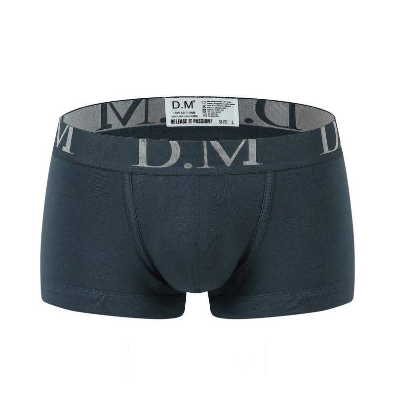 Low Waist Solid Color Boxers For men