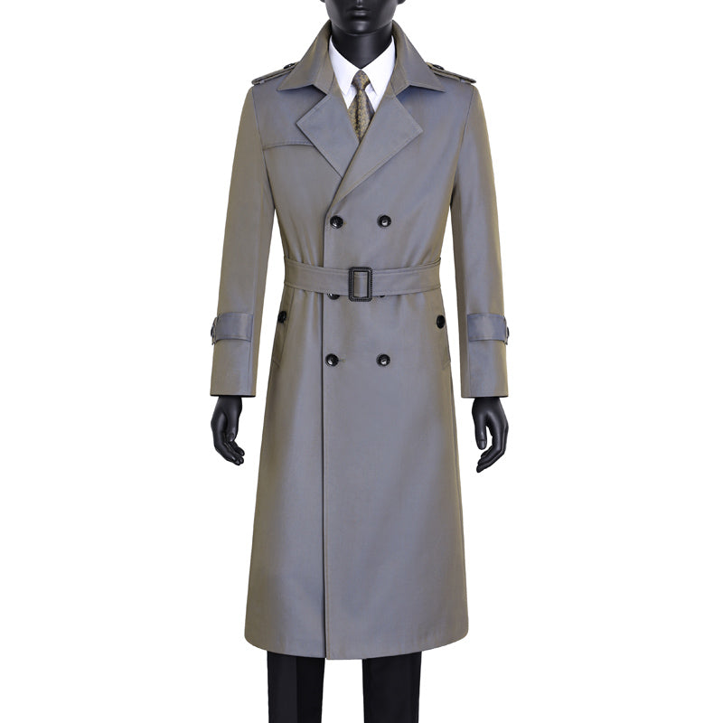 Men's Spring And Autumn Super Long trench coat