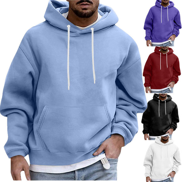 Men's Solid Color Casual hoodie