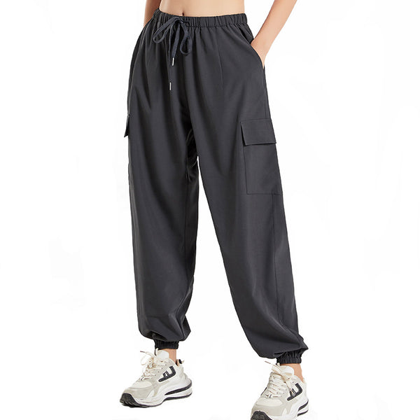 Loose Sport Women's Thin Ankle-tied Sweatpants Running Sports Yoga Pants