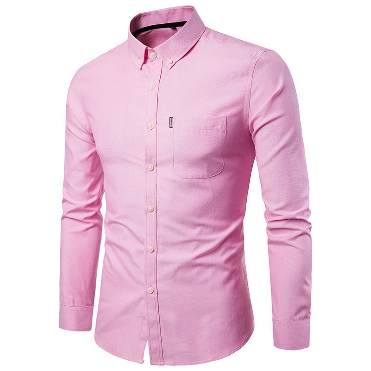 Men Slim Long Sleeve Dress Shirt