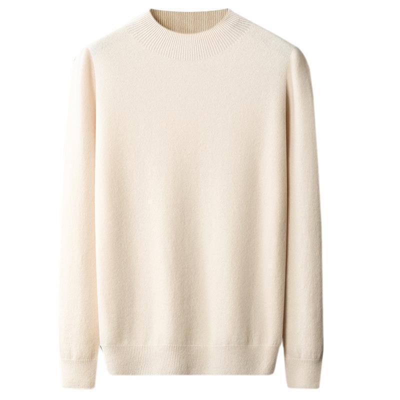 Half-collar Wool Sweater Men