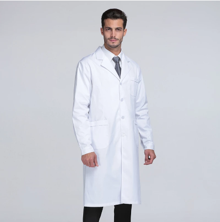 Doctor Short Cotton Long-sleeved White Coat