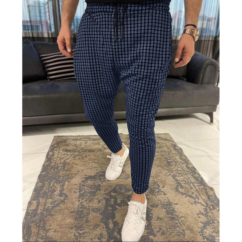 Men's Small Check Lace Trousers