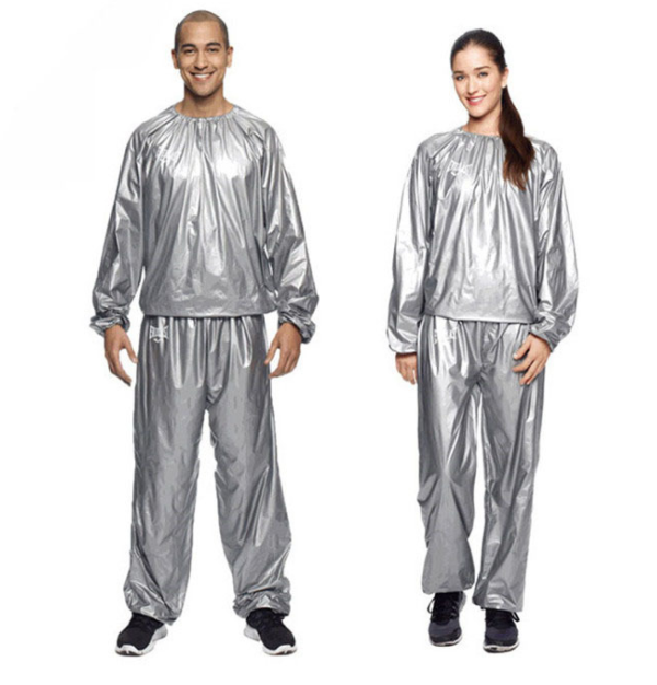 Traje unisex de manga larga de PVC antidesgarro para pérdida de peso, traje de sauna