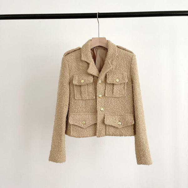 Chaqueta casual de lana de tweed