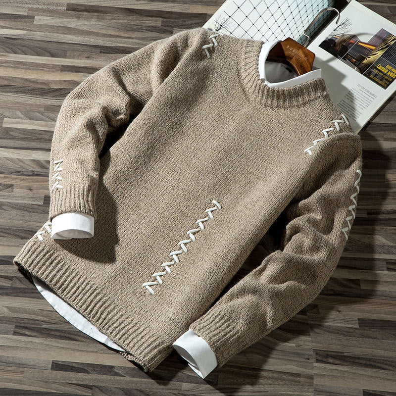 Round neck pullover student knit sweater