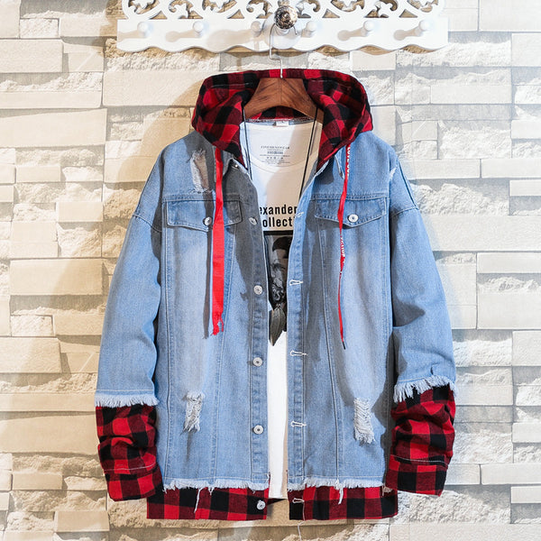 Men's Hooded Shirt Denim jacket