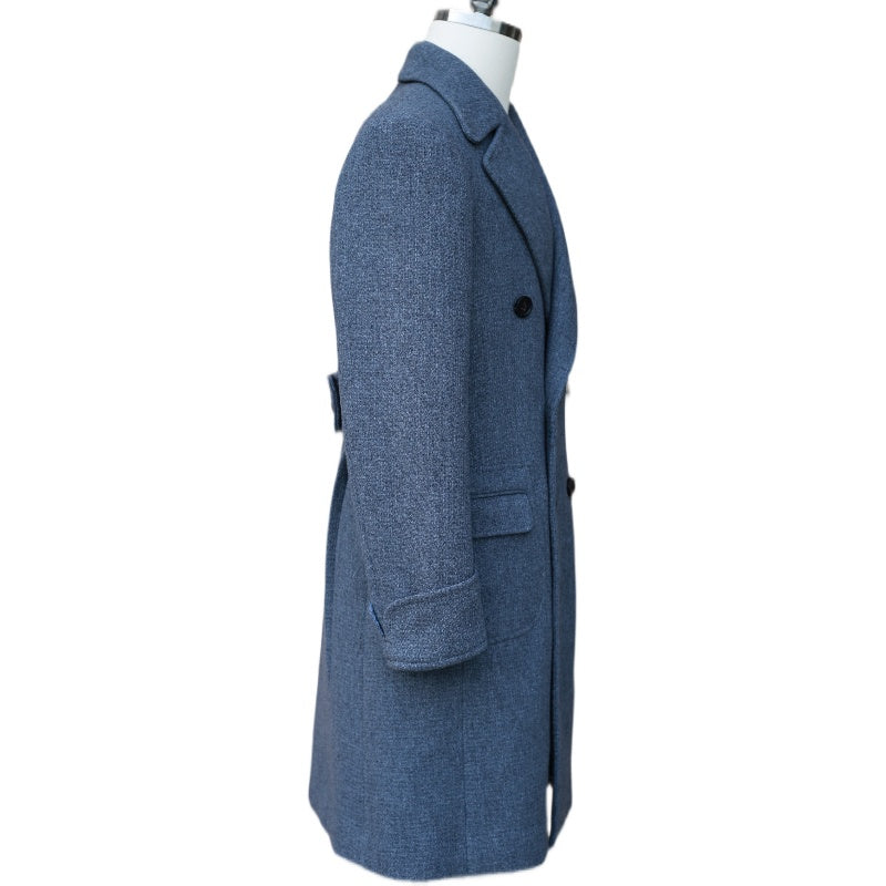 Men's Wool Double Breasted Polo Coat