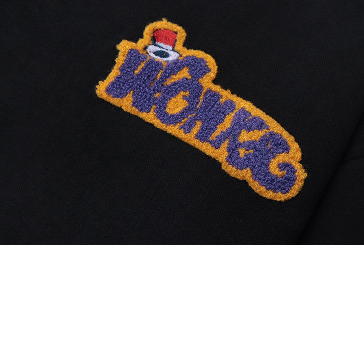 Retro Street Letter Flocking Embroidery Jacket men