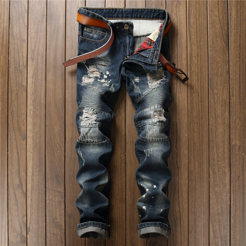 Male distressed jeans