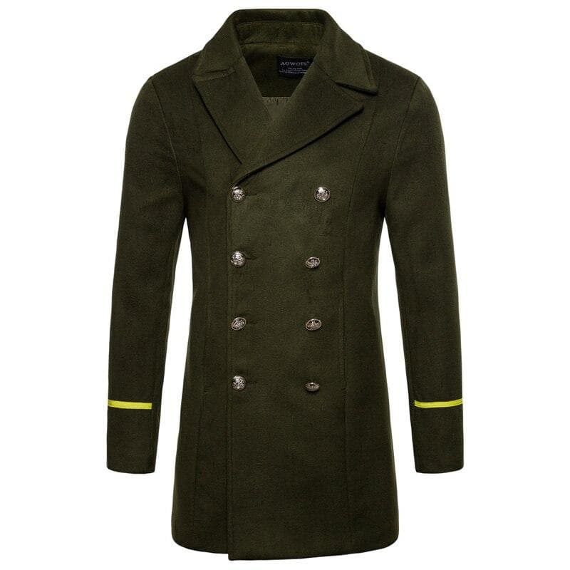 Fashion Wool Coat Mid-length Men's Trench Coat