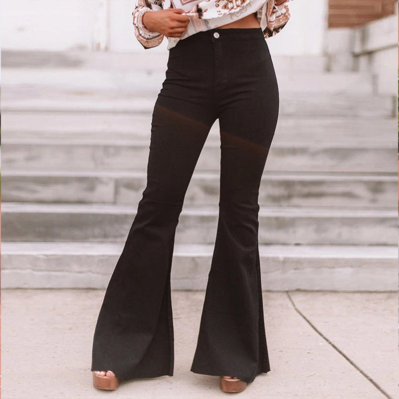 High-Waist Stretch Slim And Loose Flared Pant