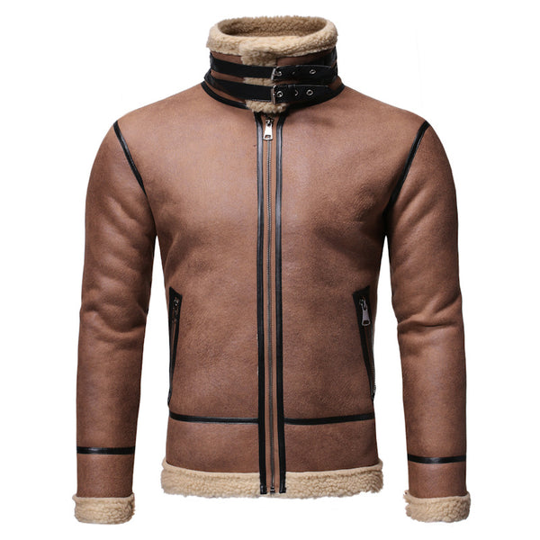 Chaqueta de cuero para hombre 